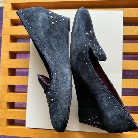 French Soles size 8 Blue suede  silver studs , perfect condition. - Picture 3 of 3